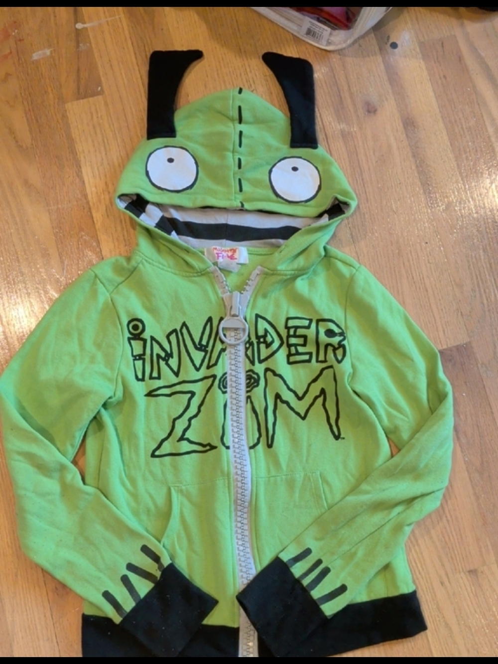 Mighty Fine Invader Zim Neon Green Hoodie, Doomie Doomie Doom